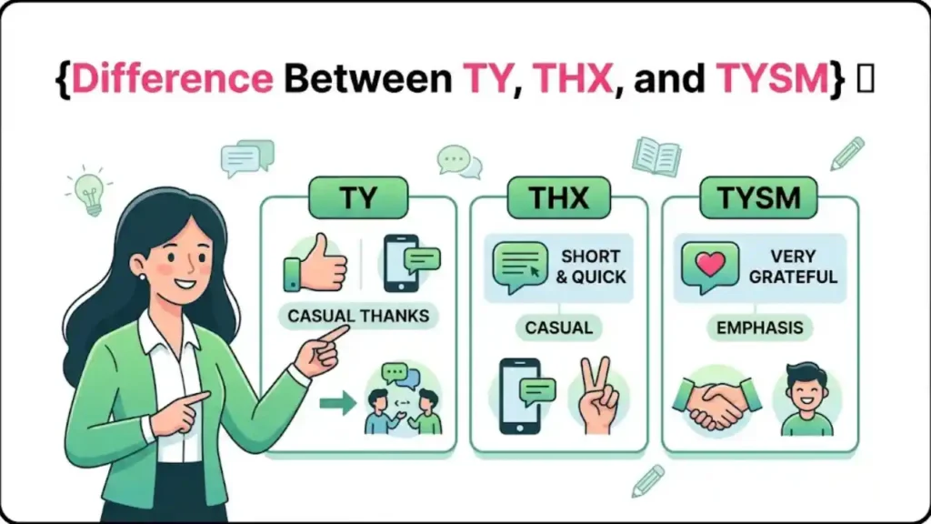 Difference Between TY, THX, and TYSM 🔤