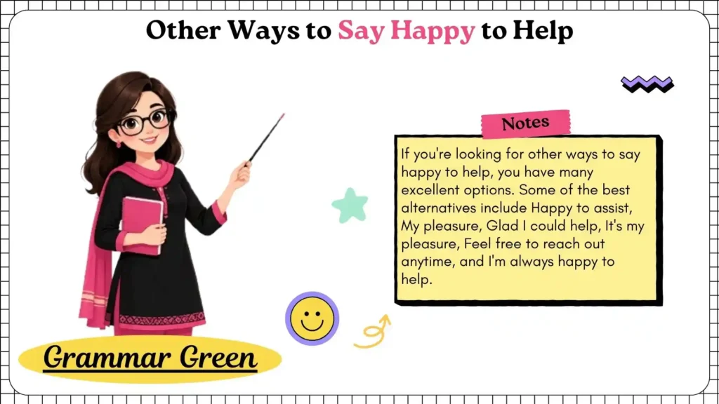 Other Ways to Say Happy to Help