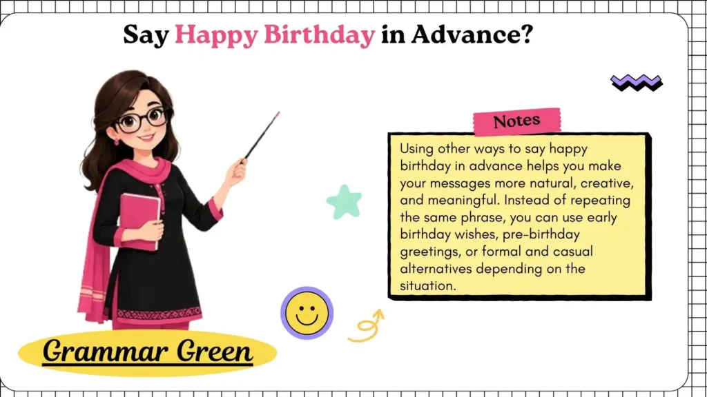 Say Happy Birthday in Advance