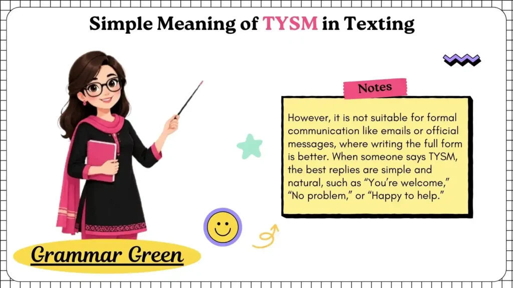 Simple Meaning of TYSM in Texting