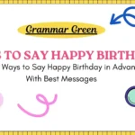 Ways to Say Happy Birthday