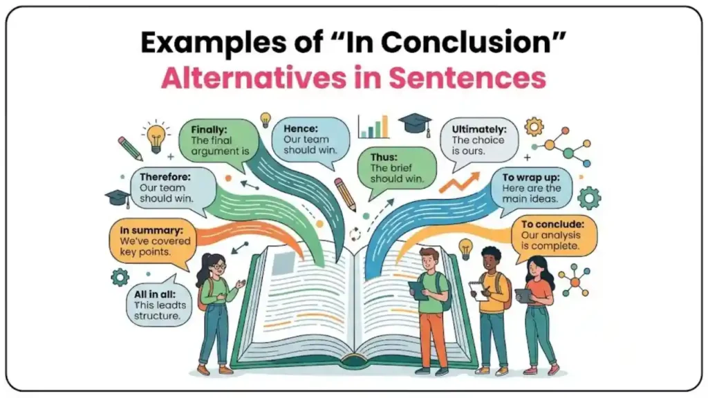 Examples of “In Conclusion” Alternatives in Sentences