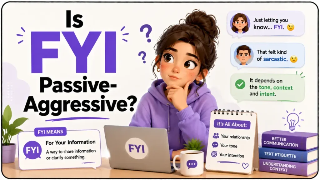 Is FYI Passive-Aggressive