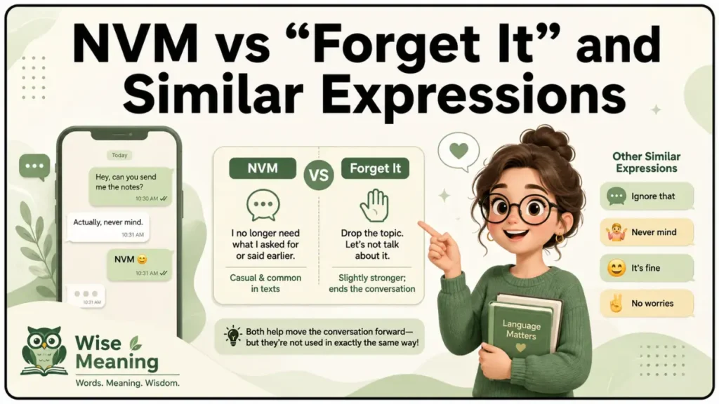 NVM vs “Forget It” and Similar Expressions