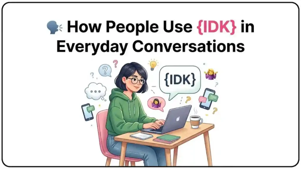 🗨️ How People Use IDK in Everyday Conversations