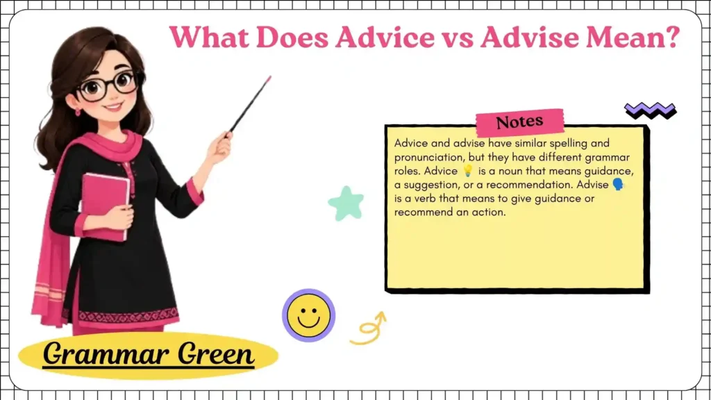 What Does Advice vs Advise Mean