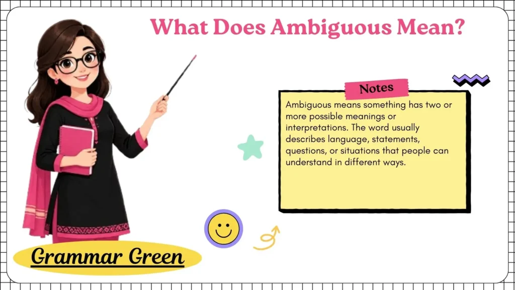 What Does Ambiguous Mean
